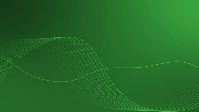 Minimal wave lines background animation, Smooth abstract background with flowing curved lines creating wave patterns across the frame