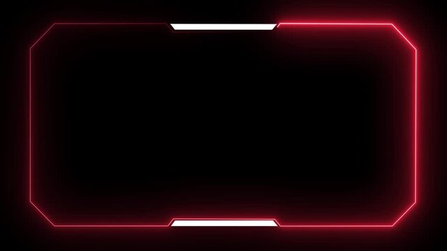 Hud Frame Digital Technology Sci-fi Frame Interface. HUD template. Frame HUD element. Futuristic viewfinder of future. interface data display screen. Artificial.technology.4k motion video .