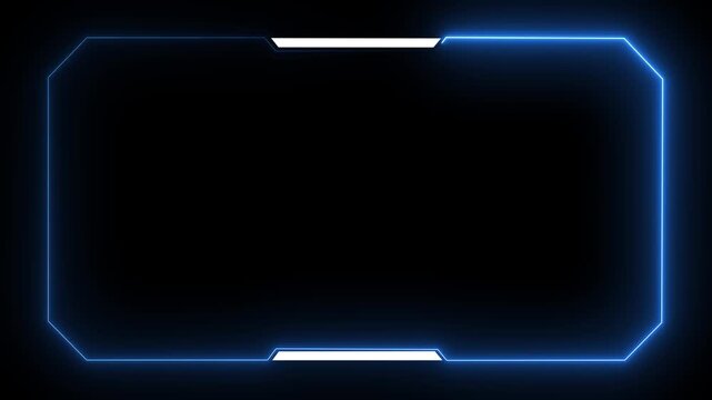Hud Frame Digital Technology Sci-fi Frame Interface. HUD template. Frame HUD element. Futuristic viewfinder of future. interface data display screen. Artificial.technology.4k motion video .