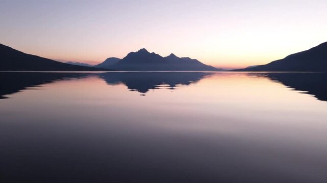 Minimal water reflection line with mirrored illusion on clean background high resolution