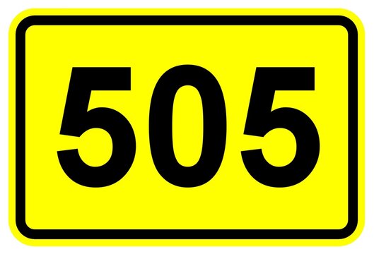 Illustration eines Schildes der Bundesstra&szlig;e B 505 in Deutschland	
