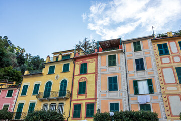 Fototapeta premium Iconic Cinque Terre Italy with colorful old buildings on the cliffs of the Amalfi Coast