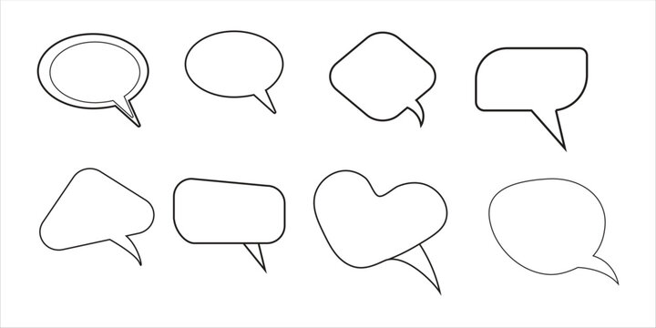 Collection of various speech bubbles for comics chat and dialogue