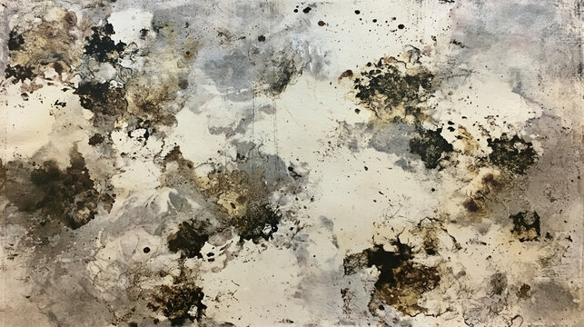 Abstract Grunge Background with Earthy Ink Splatters