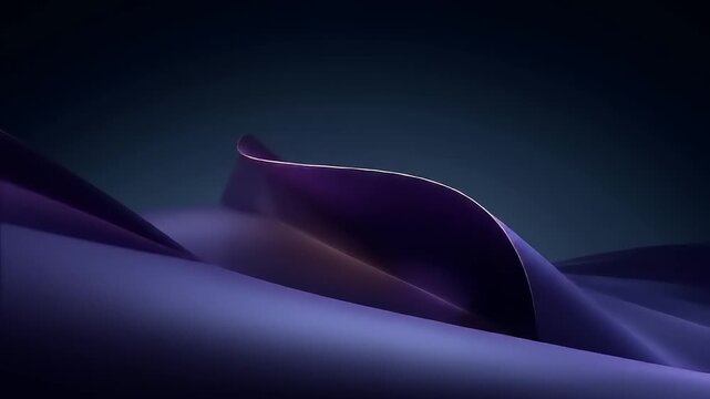 Abstract purple and dark blue background with flowing curves for design