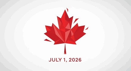 Fototapeta premium Geometric vector design of Canada Day celebration