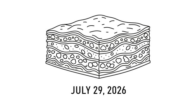 Line art design vector of layered soil