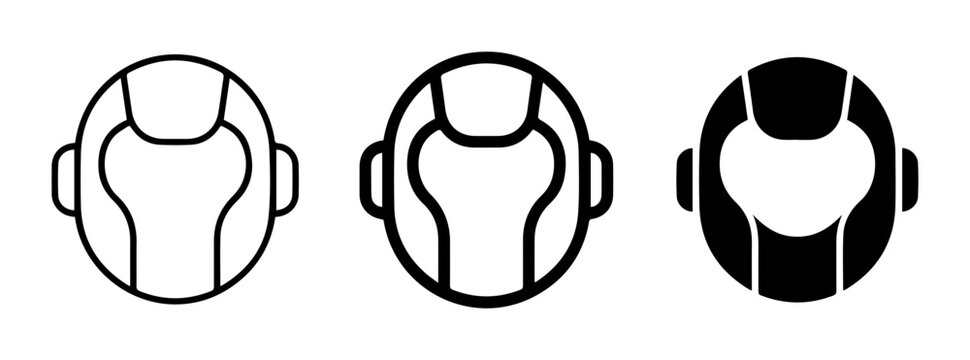 Robot Head Icons, Futuristic Android Face Symbols, Sci-Fi Character Avatars, Technology Concepts