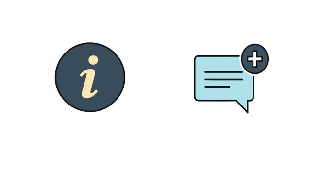 Customer support icons depicting help questions and technical assistance high quality