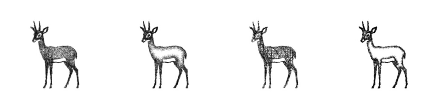 Sketch dik dik icon design set