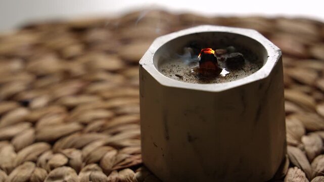 Smoke from a dying candle