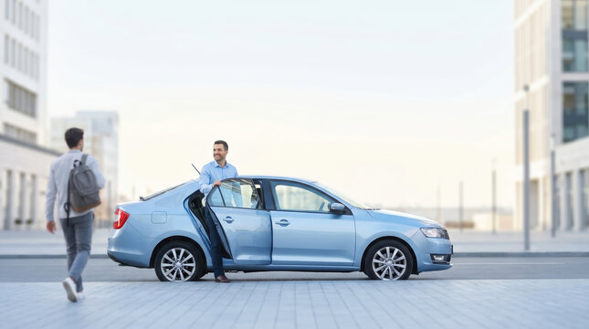 Ride Share Driver Providing Excellent Customer Service in Transportation