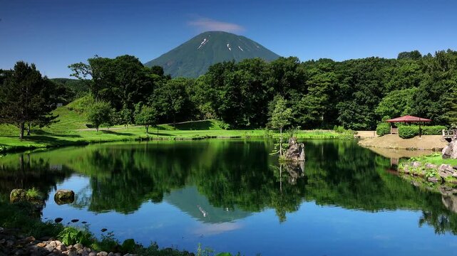 ふきだし公園と羊蹄山