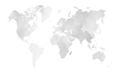 Fototapeta premium This vector art features a world map designed with a watercolor texture, showcasing various continents with soft, blended colors. Ideal for educational or decorative use.