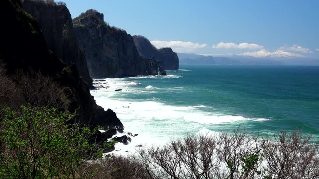 オタモイ海岸と日本海