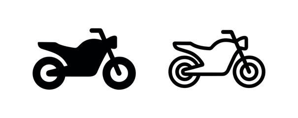 Naklejka premium Motorcycle Icon - Motorbike and Transportation Symbol