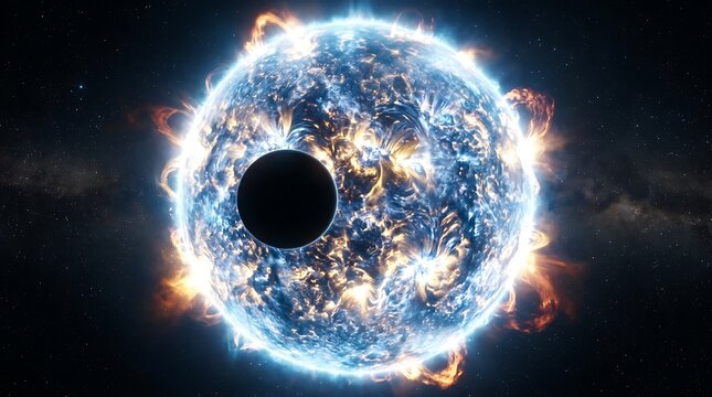 Exoplanet transiting a massive blue supergiant star in deep space