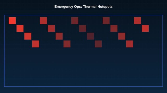 Digital thermal imaging interface: emergency operations hotspot detection grid