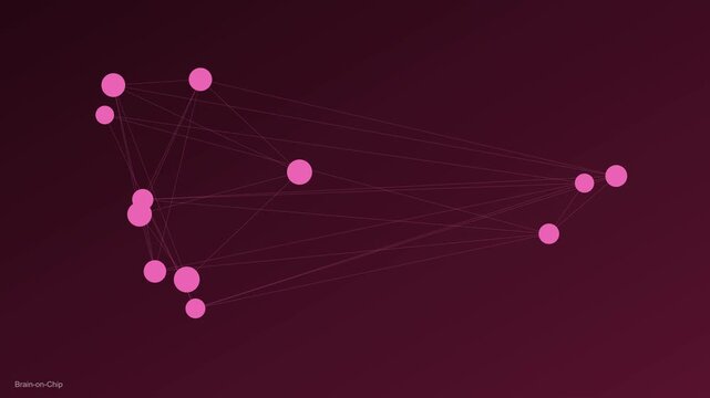 Neural network connection abstract animation: digital brain synapse and data flow concept artificial intelligence