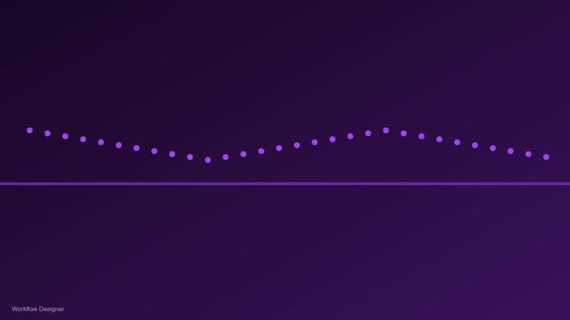 Abstract digital waveform animation, purple data flow background, minimalist technology motion sound frequency visualization