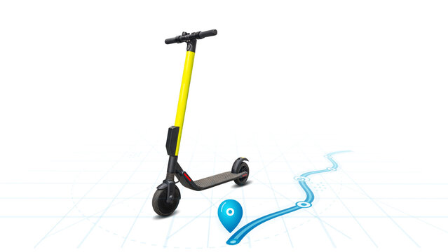 Smart mobility platform showing route optimization interface.