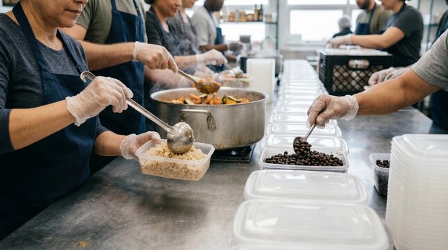 Community Kitchen Meal Portioning Line Supporting Local Food Access