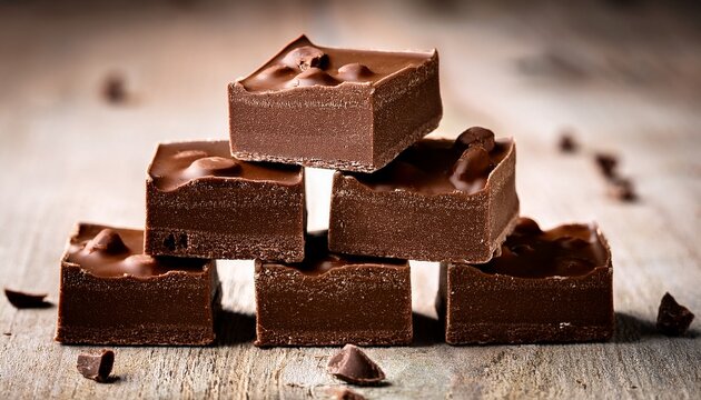 stacked chocolate fudge bars