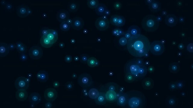 Deep Ocean Node Network Animation - Abyssal Blue Connected Particles 4K Seamless Loop
