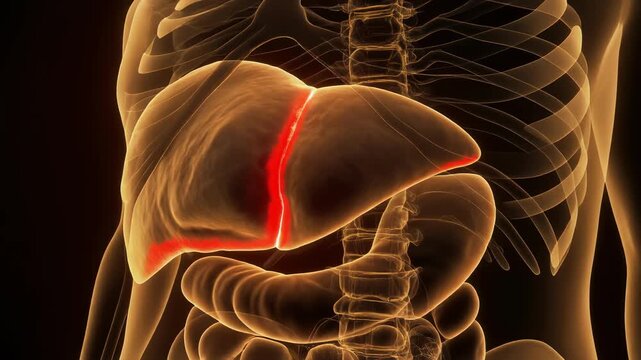 Hepatic Capsular Retraction in Layered Liver Scan for Medical Education