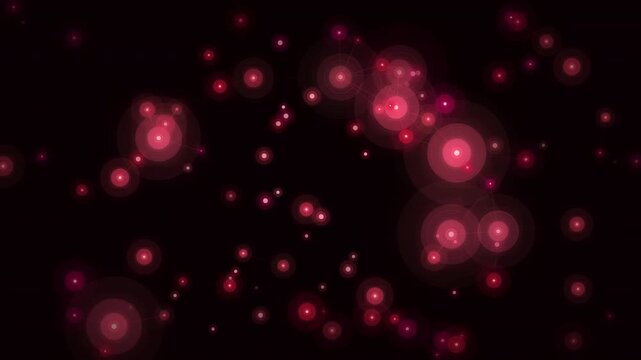 Crimson Neural Particle Network Animation - Red Brain Synapse Technology 4K Seamless Loop