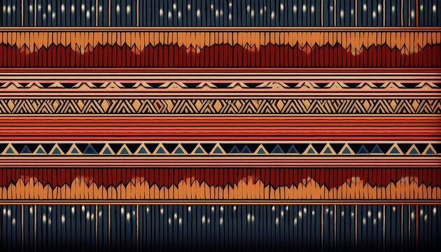 woven aztec patterns tribal folk design featuring decorative ethnic stripes in a seamless pattern on textile background
