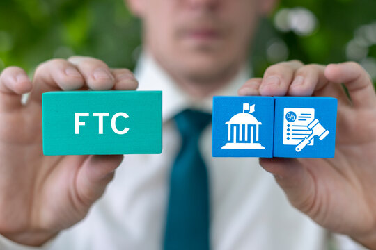 Concept of FTC Federal Trade Commission. FTC Regulatory Oversight, Consumer Protection, Antitrust Enforcement, Market Competition Policy, Business Compliance, Trade Regulation and Corporate Governance