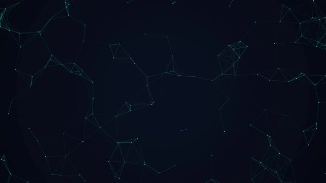Plexus Network Connection Animation - Connected Dots Lines Technology 4K Seamless Loop