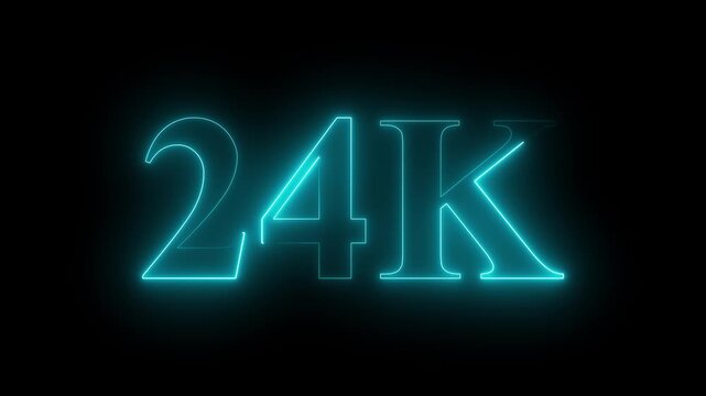 Neon 24K ultra HD navy blue color text icon on black background. 11k followers, likes, subscribers.	