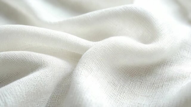 High-resolution of a delicate, sheer cloth texture with intricate details and soft folds.