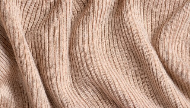 Seamless Texture Of Beige Melange Knitted Fabric Cotton Jersey Background