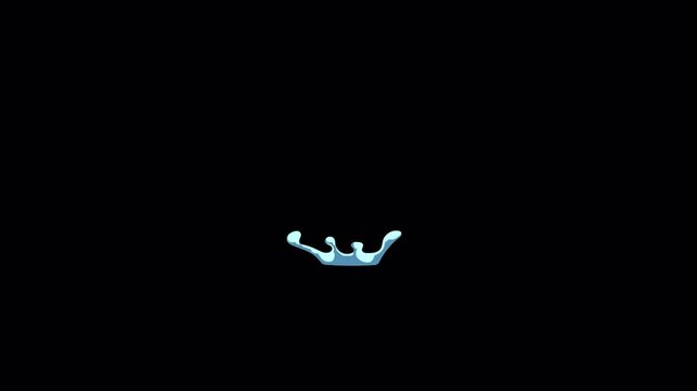 2D animated water splash effect for game design and motion graphics.