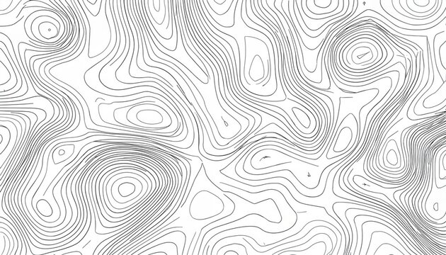 Abstract Topo Contour Map On White Background Topographic Map Topographic Contour Lines Map Seamless Pattern Topography Background Vector Banner