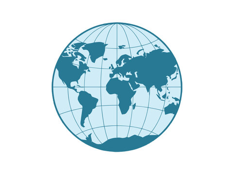Blue Globe Map Illustration