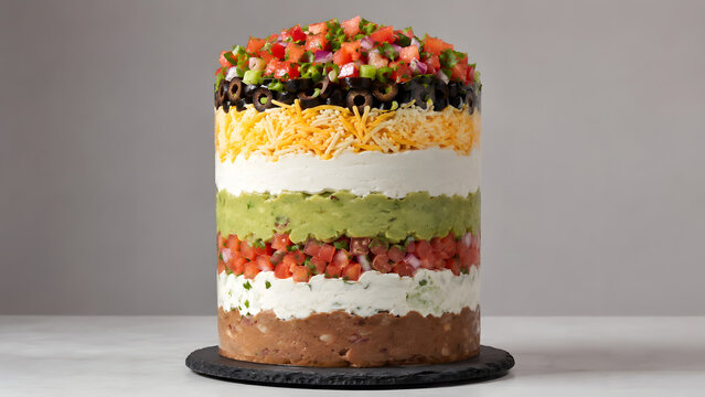 A Vertical Culinary Tower Reveals Seven Distinct Flavor Layers With Exceptional Structural Balance