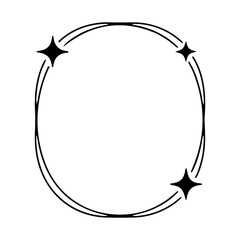 Fototapeta premium Decorative border with sparkling stars for various design purposes and creative projects
