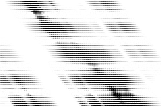 Abstract Geometric Line Art Pattern with Dynamic Parallel Waves in Monochrome Style