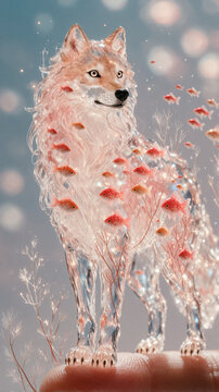 dream wolf in the water