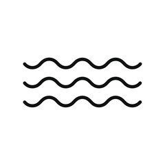 Fototapeta premium Three wavy black lines