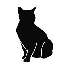 Black Cat Silhouette Vector Icon © Gisella