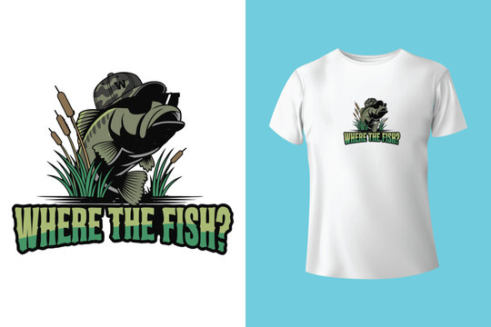 tuna fish skeleton fishing logo illustration vector image t shirt design