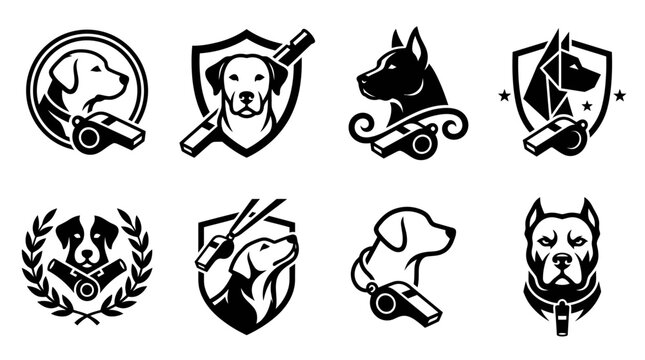 Dog training and K9 service logo collection.