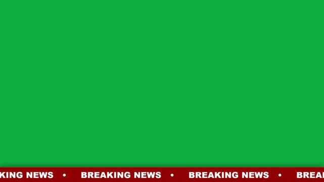 Scrolling Breaking News Green Screen Ticker Background