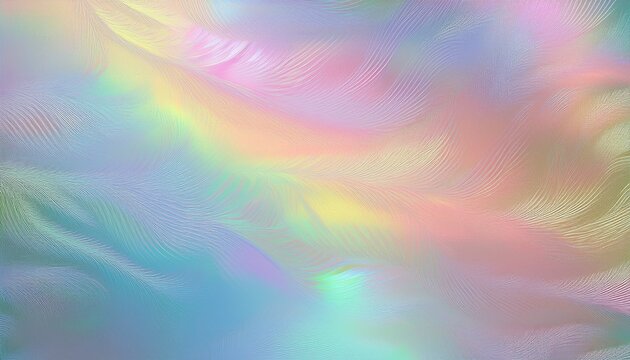 Abstract Pastel Rainbow Hologram Silver Iridescent Foil Texture Background Raster Image