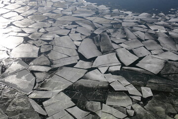 Floating Ice Reflecting Sunlight in the Gulf of Finland © alekseigl